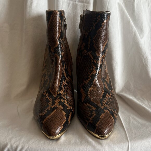 Women's Franco Sarto Snakeskin Booties - Picture 4 of 8